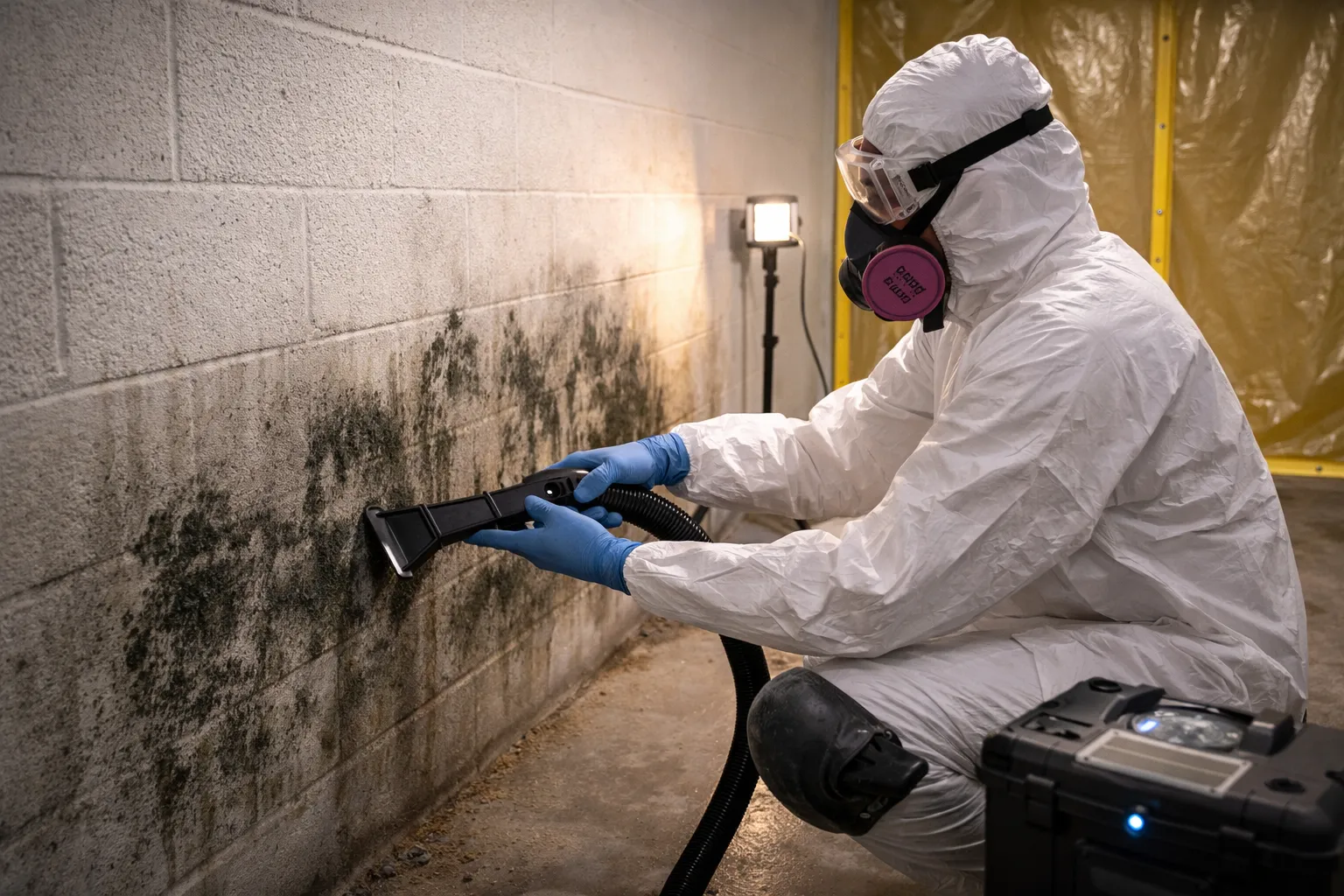 Basement mold remediation professional